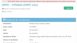 Oppo A3x 获得 NBTC 认证 Geekbench 公布主要规格